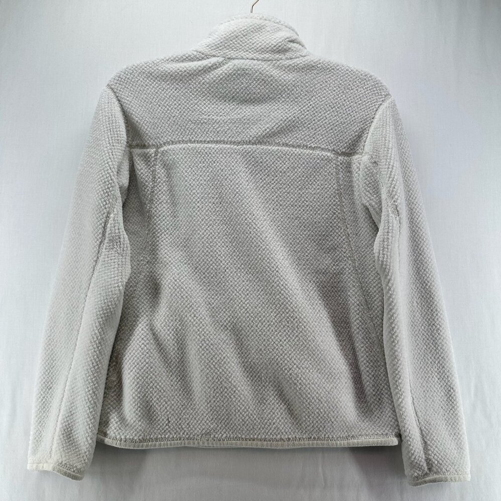 Patagonia Jacket Womens M Fuzzy Fleece  Re Tool Snap-T Polartec Pullover White - Picture 2 of 11